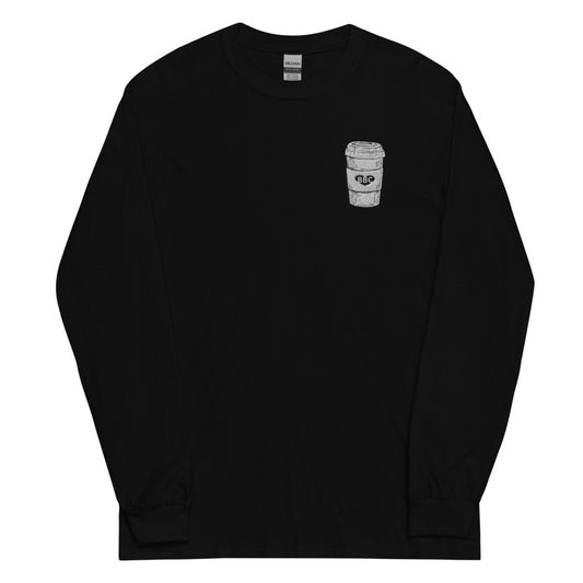 Embroidered Big Black Coffee Long Sleeve Shirt